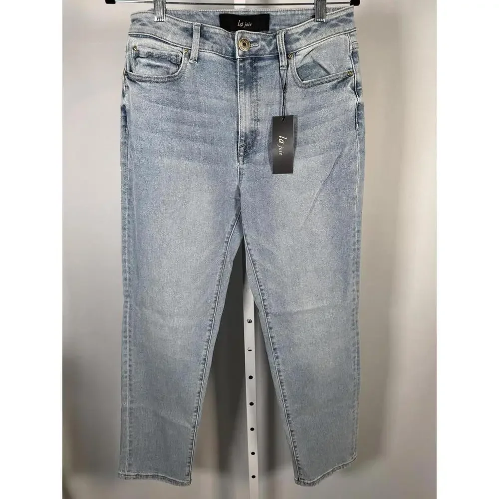 NWT La Joie Comfort Stretch High Rise Straight Leg Jeans Size 8 - Picture 2 of 5